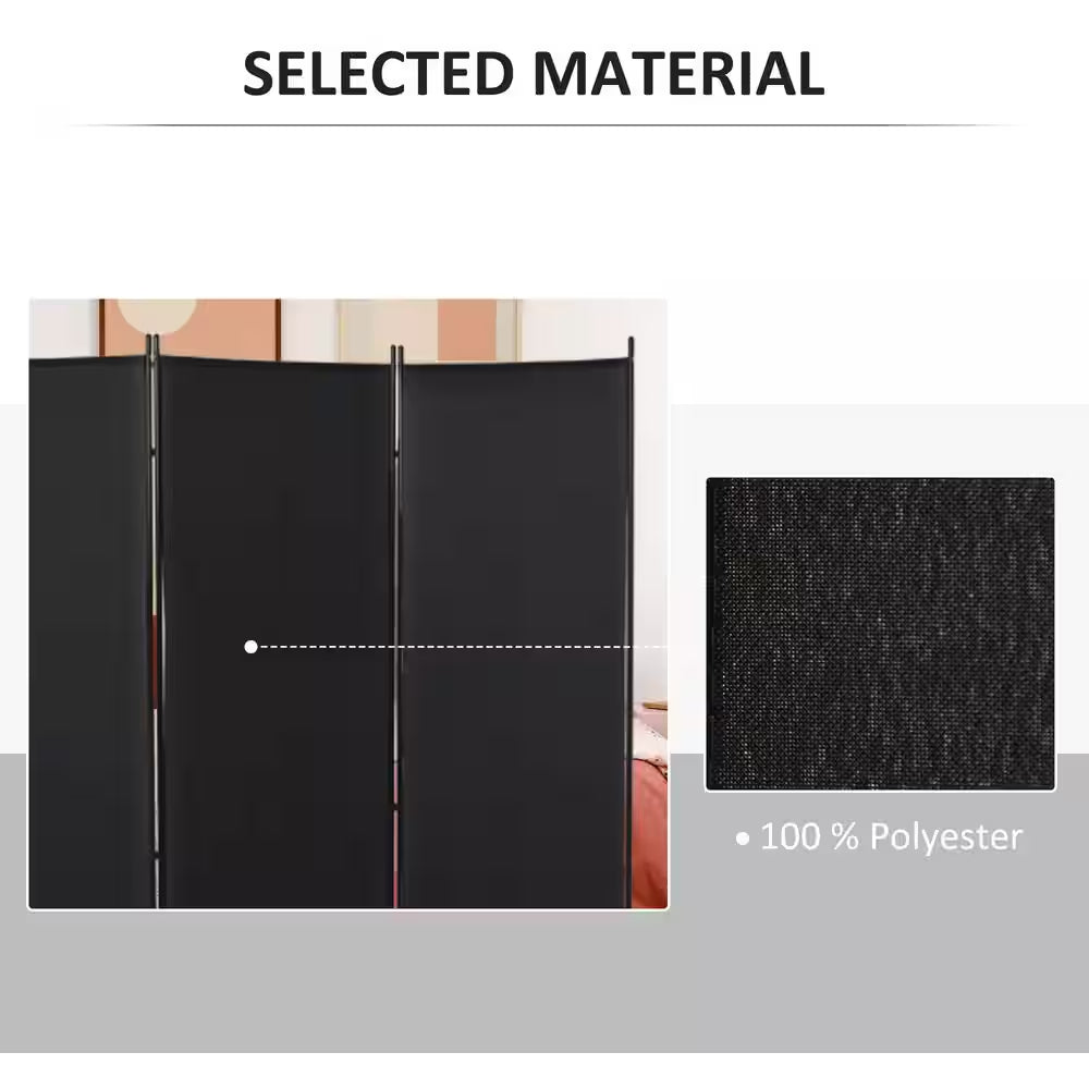 3-Panel Folding Screen Room Divider Privacy Partition Indoor Outdoor