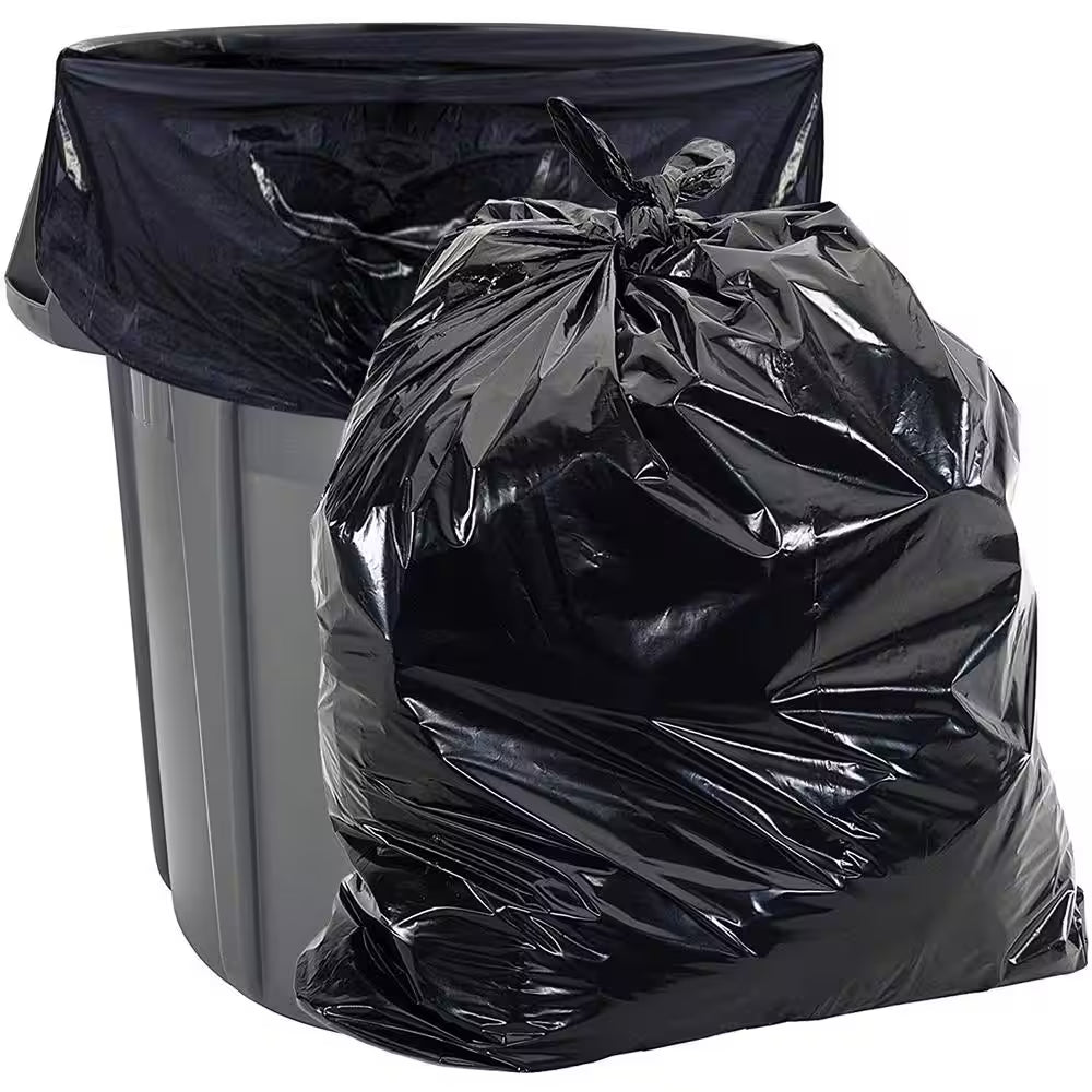 33 In. X 45 In. 42 Gal. Black Heavy-Duty Trash Bags (Pack of 20) 3 Mil for Home Kitchen Lawn and Contractor(Pack of 20)