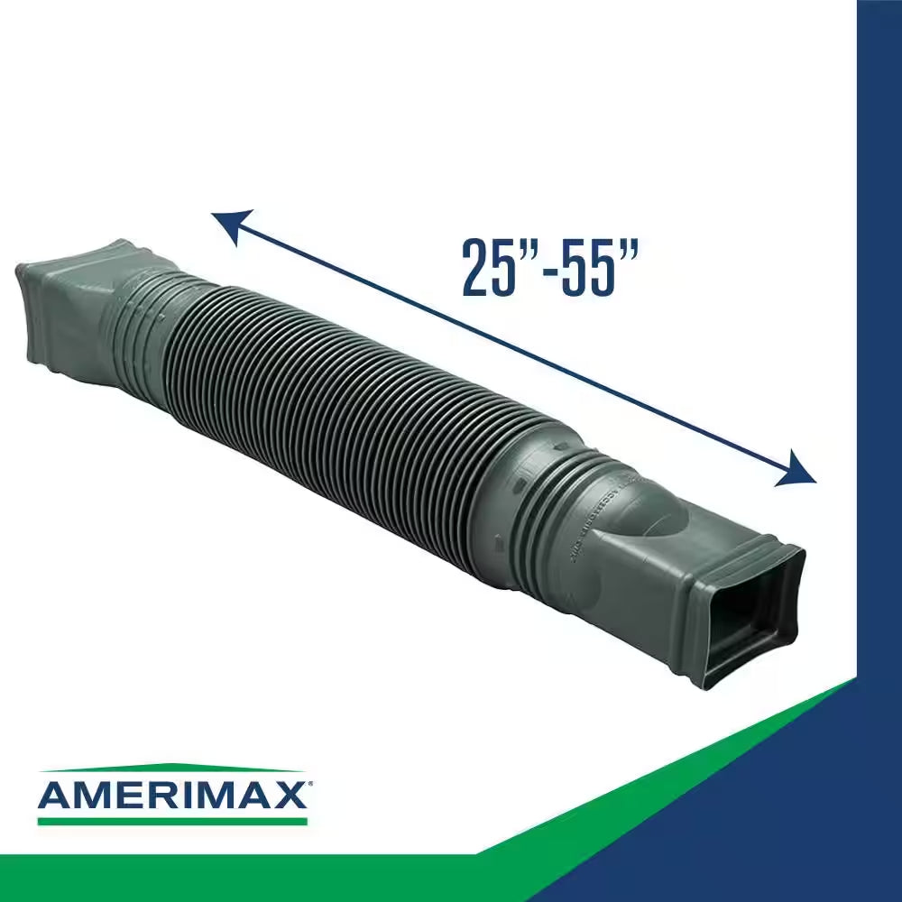 Flex a Spout 55 In. Green Vinyl Downspout Extension