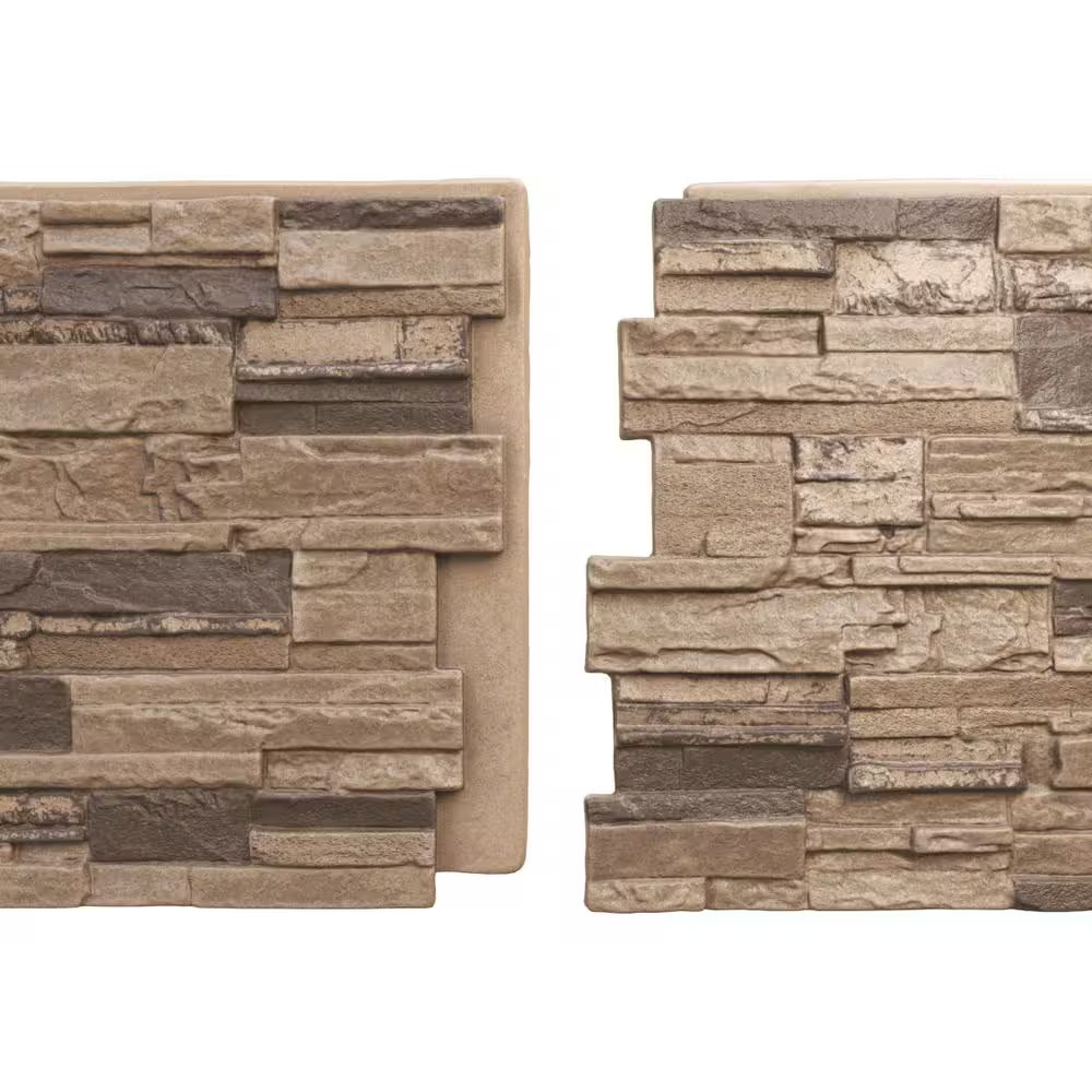 48-5/8 In. X 24-3/4 In. Cascade Stacked Stone, Stonewall Faux Stone Siding Panel