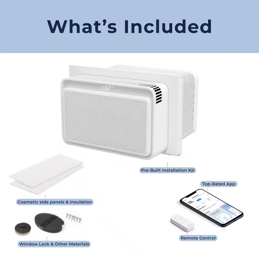 6,000 BTU 115-Volts Quiet Smart Window Air Conditioner, Wi-Fi/Remote, #1 Easiest-To-Install, up to 250 Sq Ft.