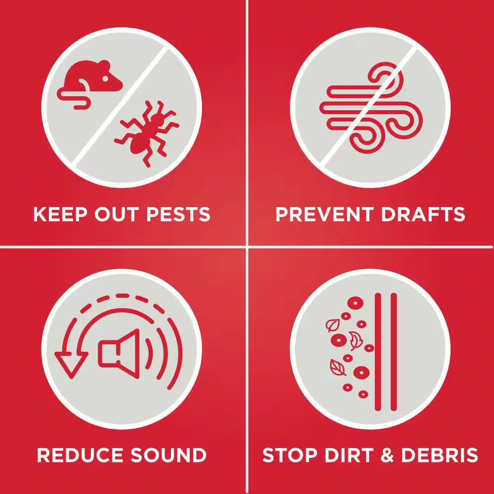 36 In. Brown Vinyl Concealed Kerf/Channel Fit under Door Seal