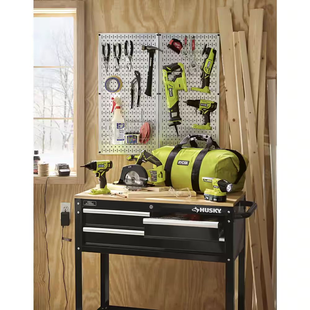 32 In. X 32 In. Overall Size Shiny Galvanized Steel Pegboard Pack with Two 32 In. X 16 In. Pegboards