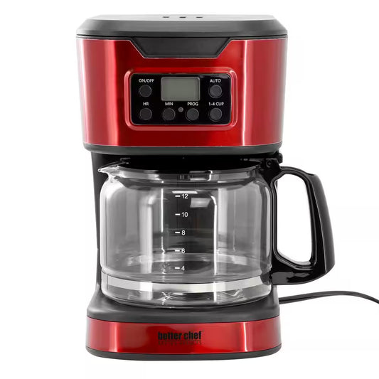 IM-127R 12-Cup Digital Coffee Maker Red
