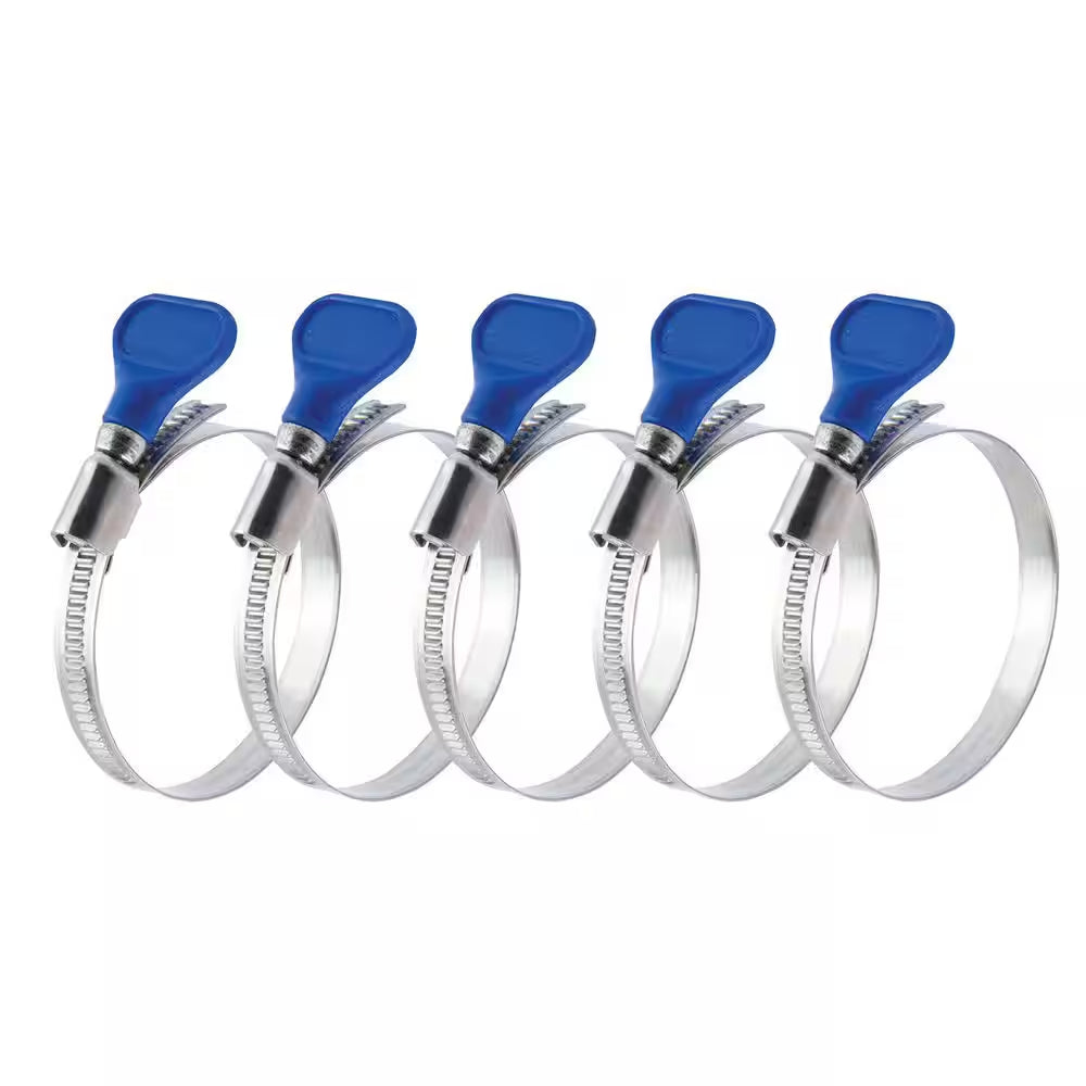 2-1/2 In. Stainless Steel Key Hose Clamp for Dust Collectors and Dryer Vent (5-Pack)