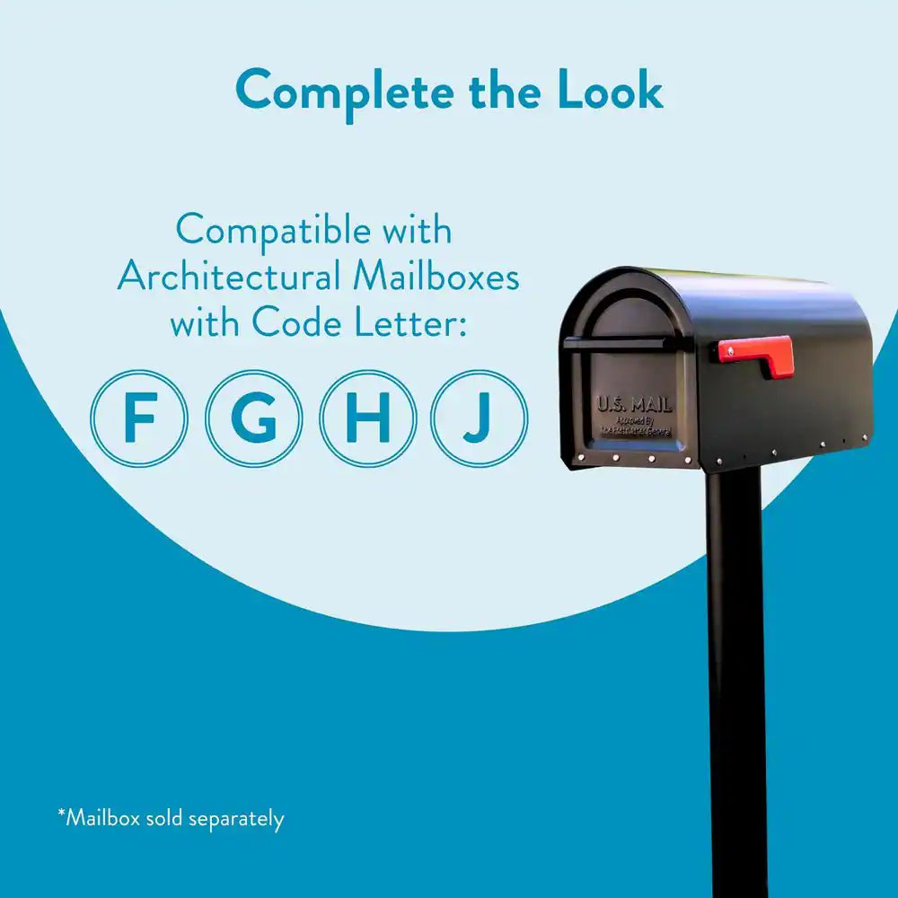 Pacifica In-Ground Steel Mailbox Post Black