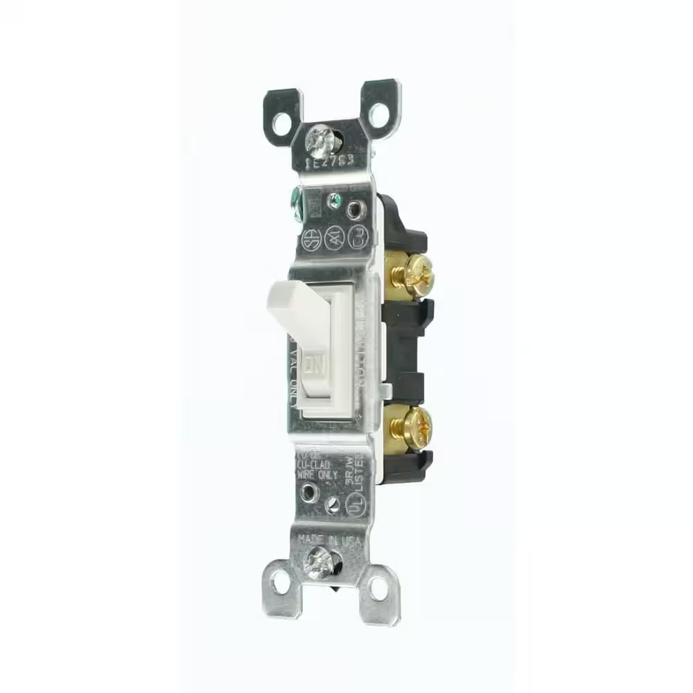 15 Amp Single-Pole Switch, White (10-Pack) 1451-2WM