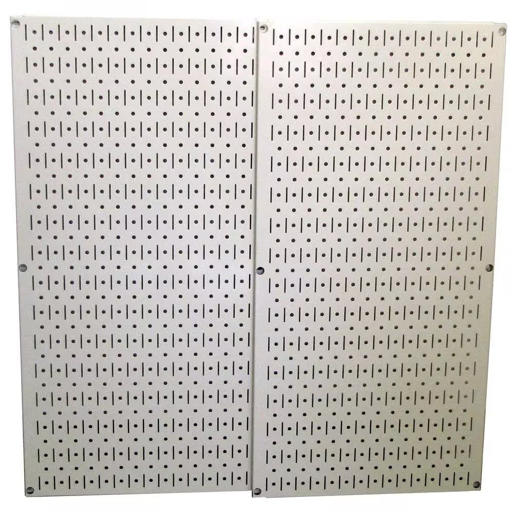 32 In. X 32 In. Beige Metal Pegboard Pack with 2 Pegboard Tool Boards