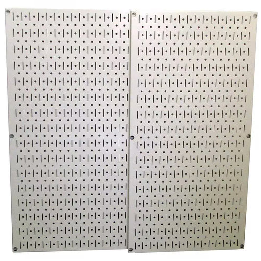 32 In. X 32 In. Beige Metal Pegboard Pack with 2 Pegboard Tool Boards