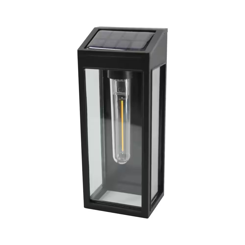 10 Lumen Black LED Weather Resistant Outdoor Solar Wall Light