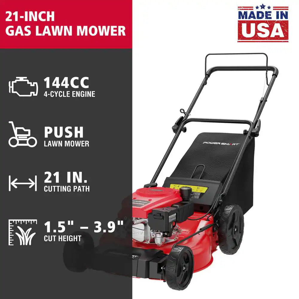 21 In. 144Cc OHV 4-Stroke Engine 3-In-1 Gas Push Lawn Mower