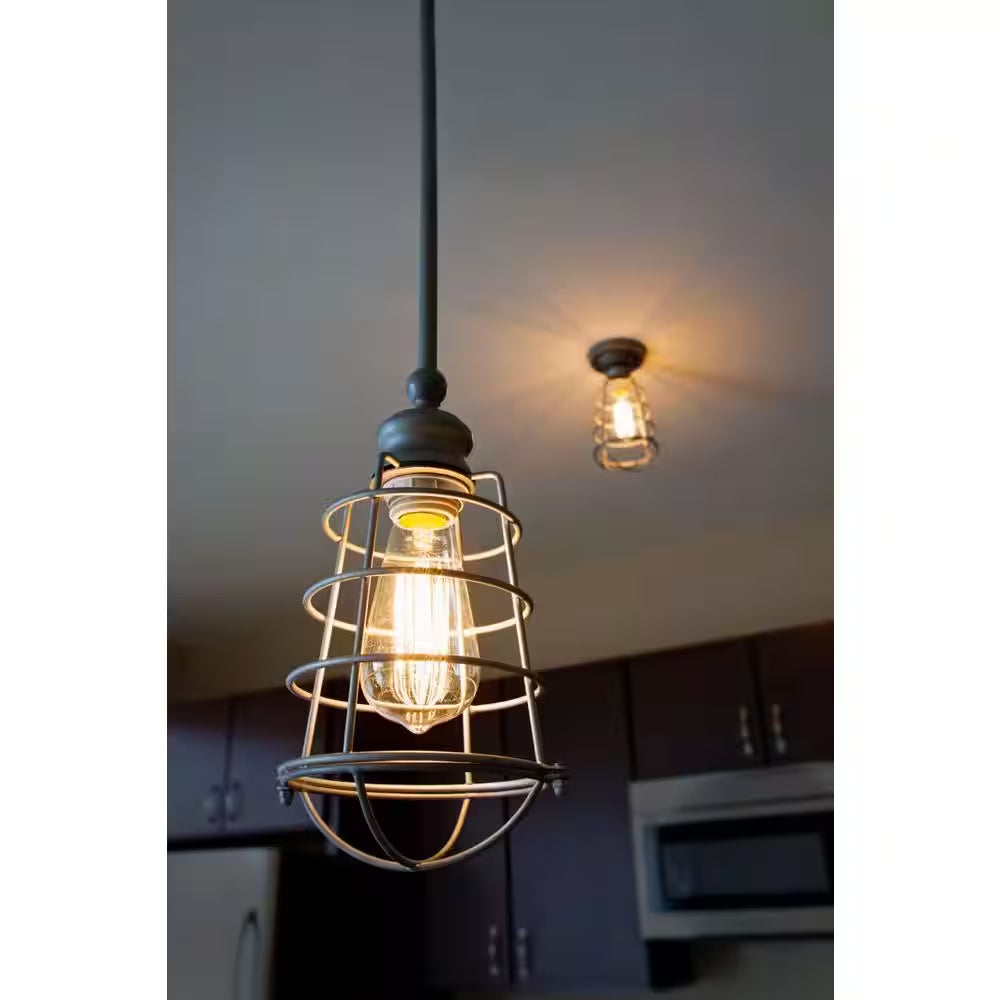 Ajax Collection 1-Light Textured Coffee Bronze Indoor Mini Pendant