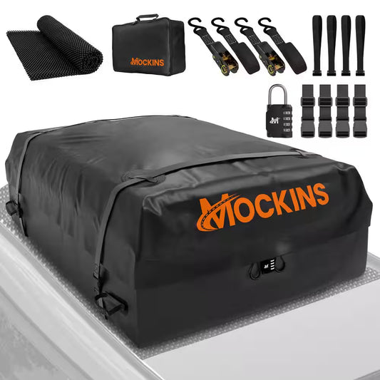 25 Cu. Ft. Waterproof Rooftop Carrier Bag Capacity Storage Roof Bag Use with or without Racks/Bars Accessories Included