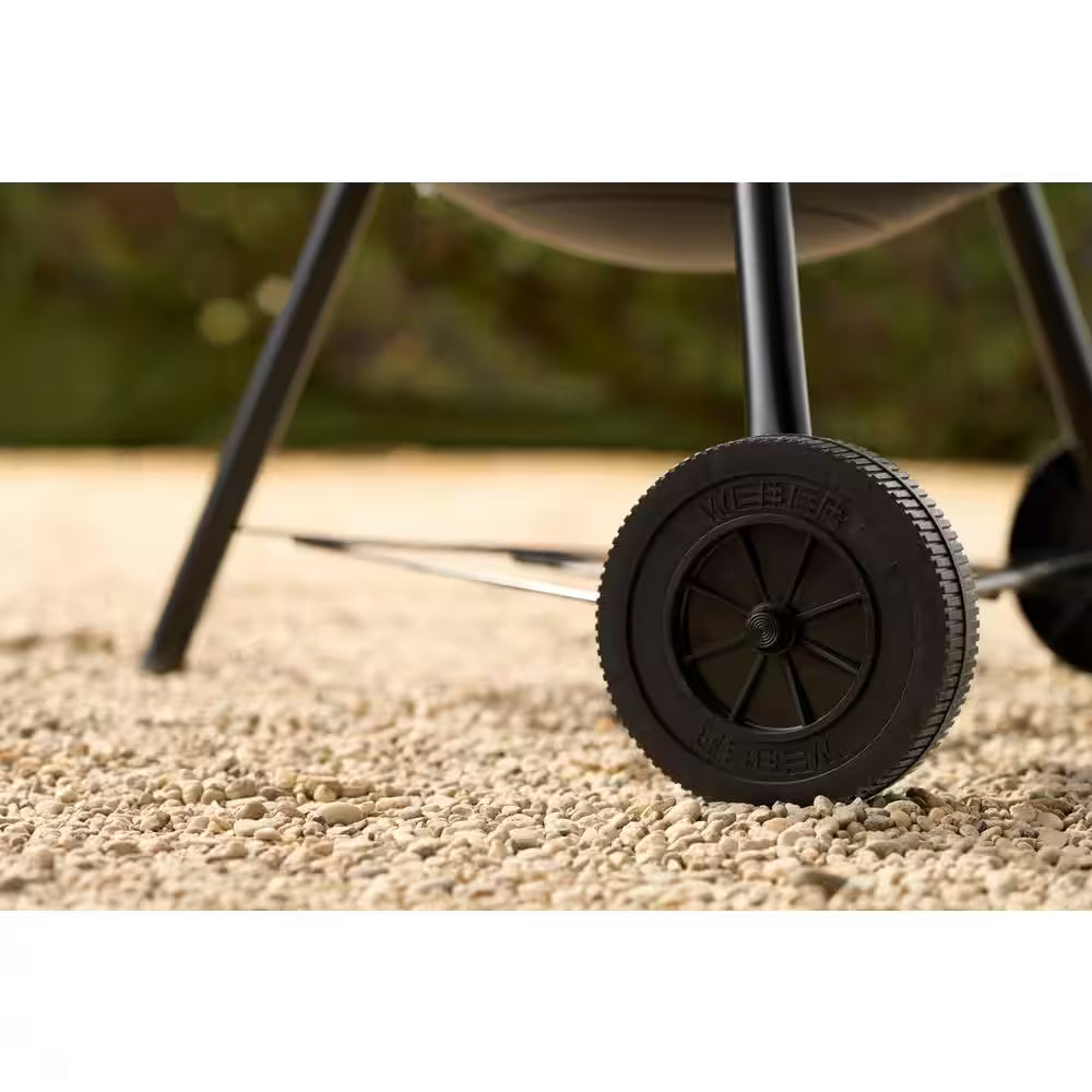 Original Kettle 22 In. Charcoal Grill American Flag in Green with One-Touch Cleaning System
