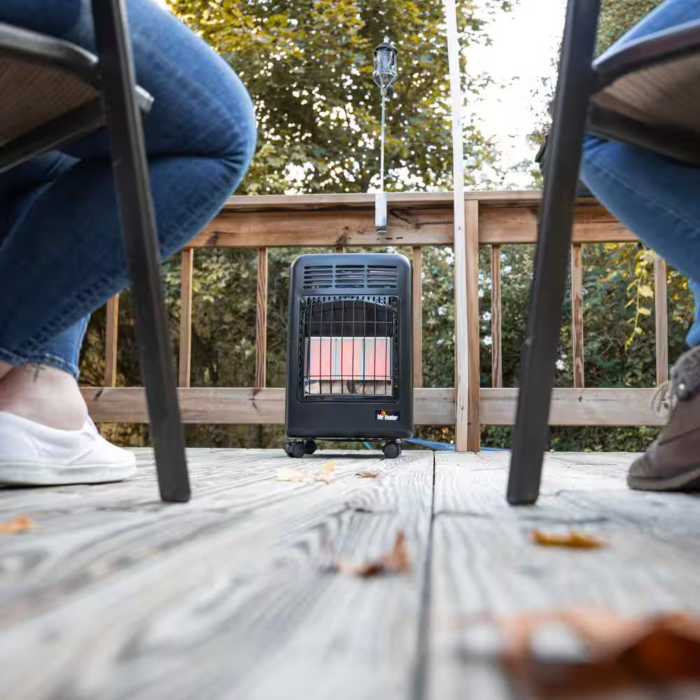 18,000 BTU Cabinet Propane Outdoor Space Heater with Hose and Regulator