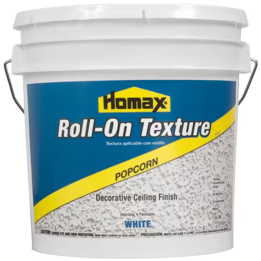 2 Gal. White Popcorn Roll-On Texture Decorative Ceiling Finish