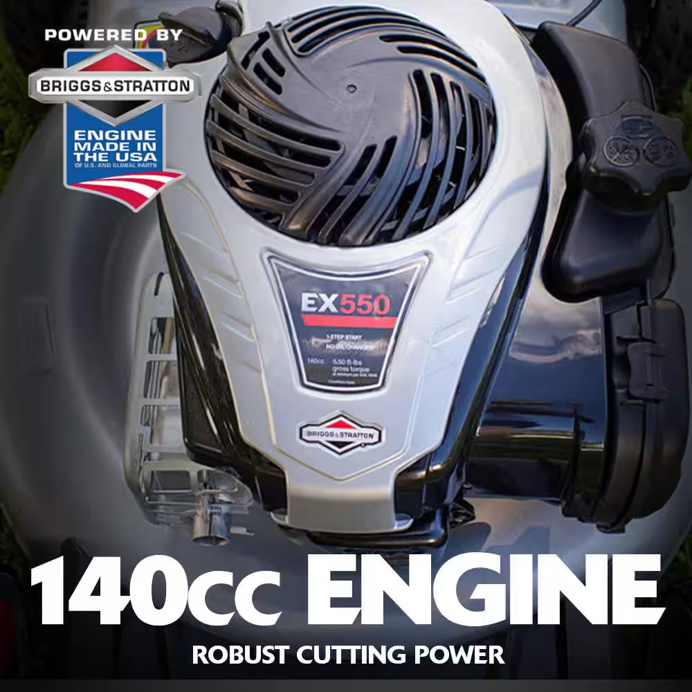 21 In. 140 Cc Briggs and Stratton Walk behind Gas Push Lawn Mower with Height Adjustment and with Mulch Bag