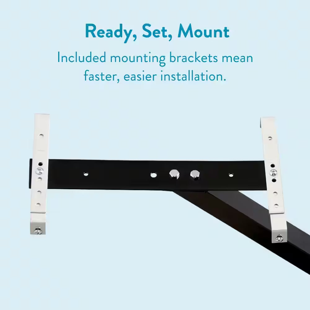 Steel Drive-In, Top Mount, Mailbox Post Kit, Black