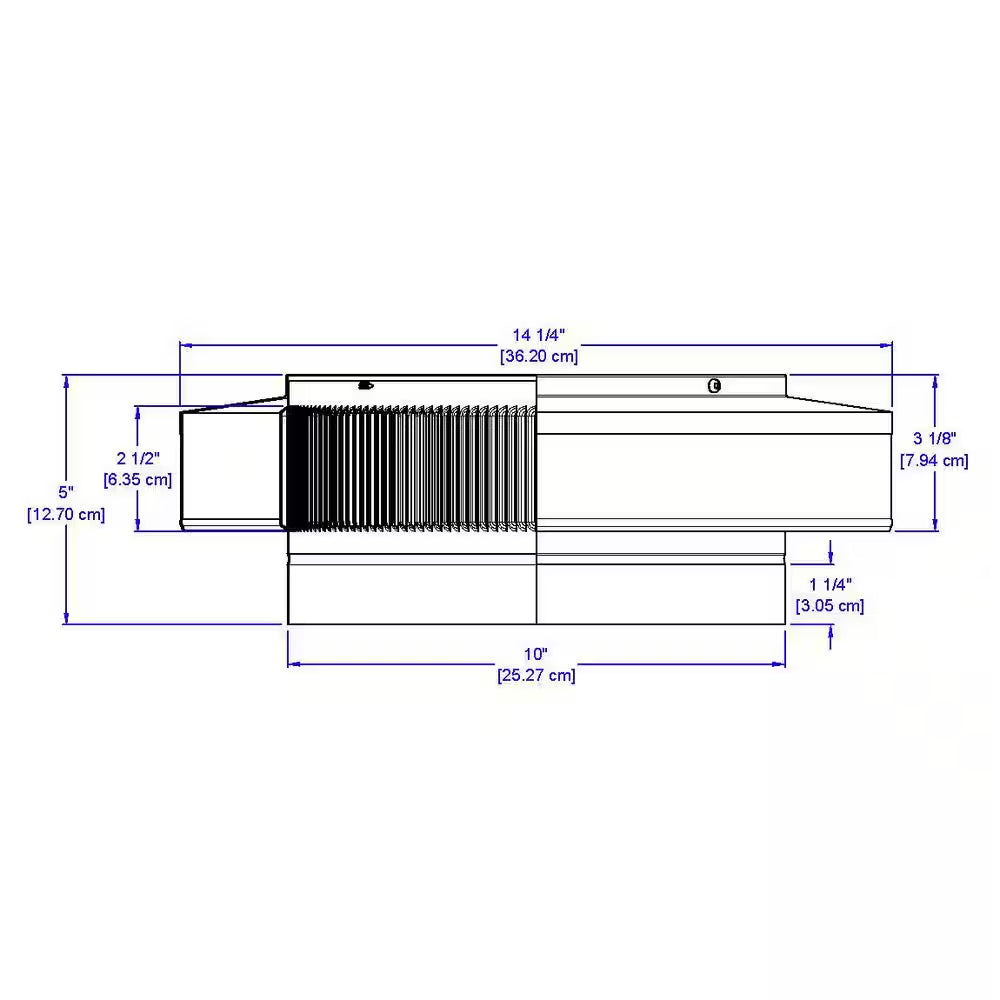 10 In. Dia. Aluminum Vent Pipe Cap in Mill Finish