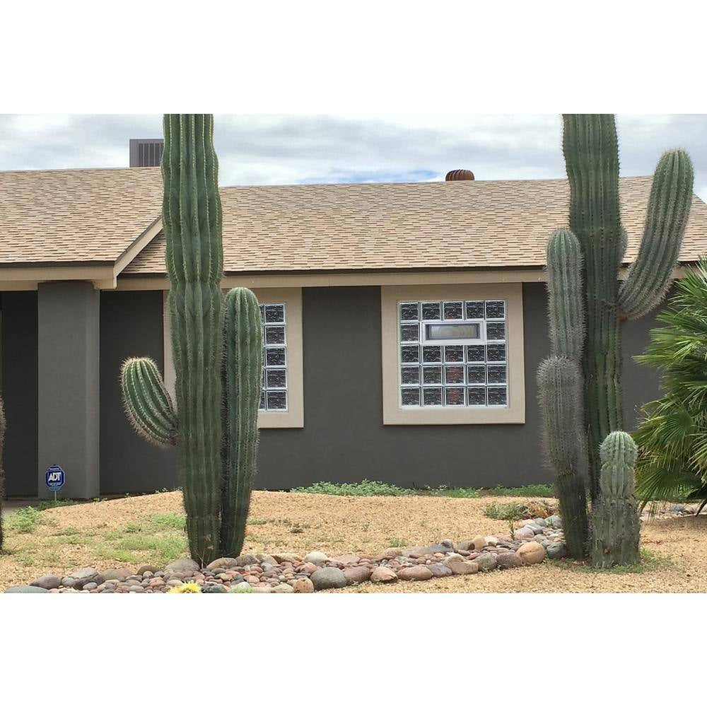 31 In. X 23.25 In. X 3.125 In. Frameless Wave Pattern Vented Glass Block Window