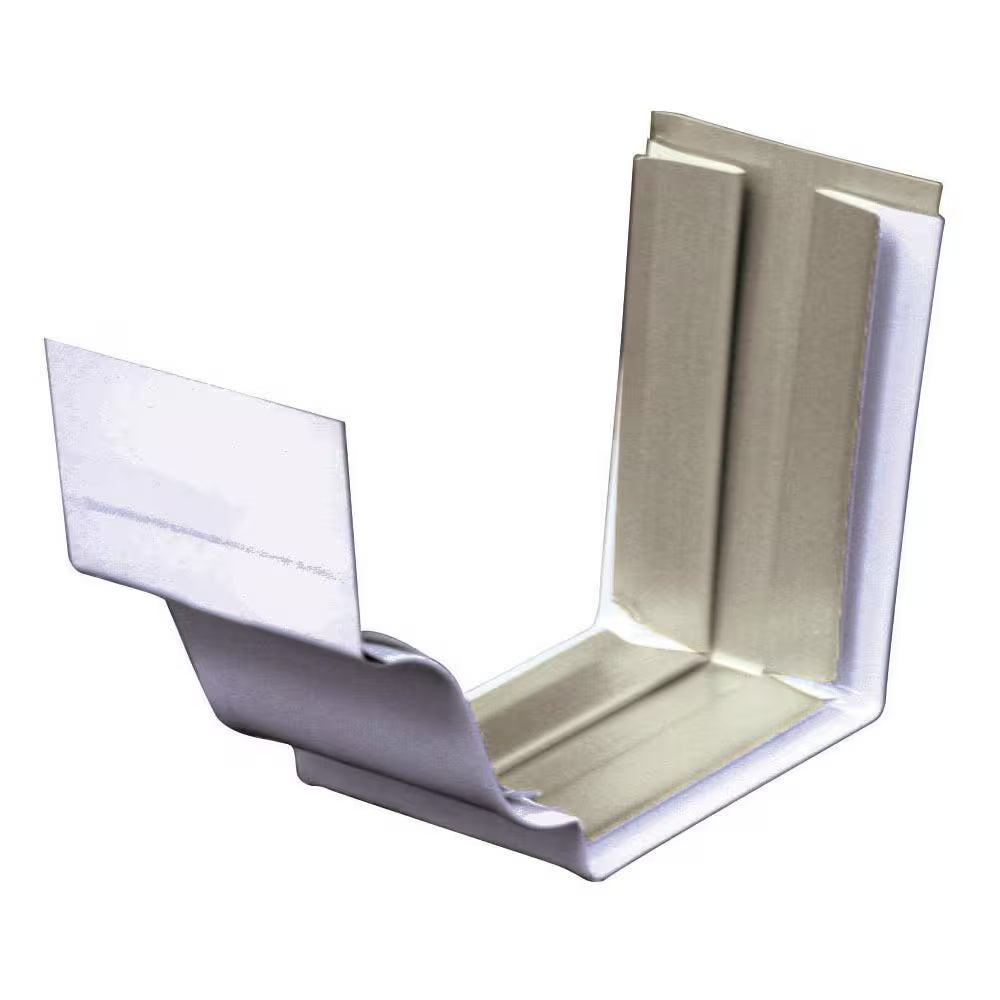 5 In. 30 White Aluminum Slip Joint Gutter Connector