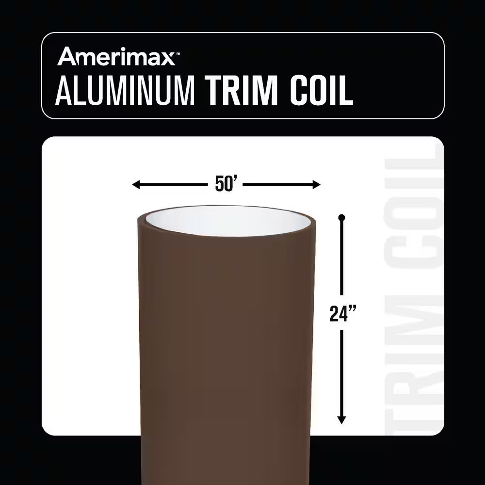 24 In. X 50 Ft. Brown Aluminum Trim Coil