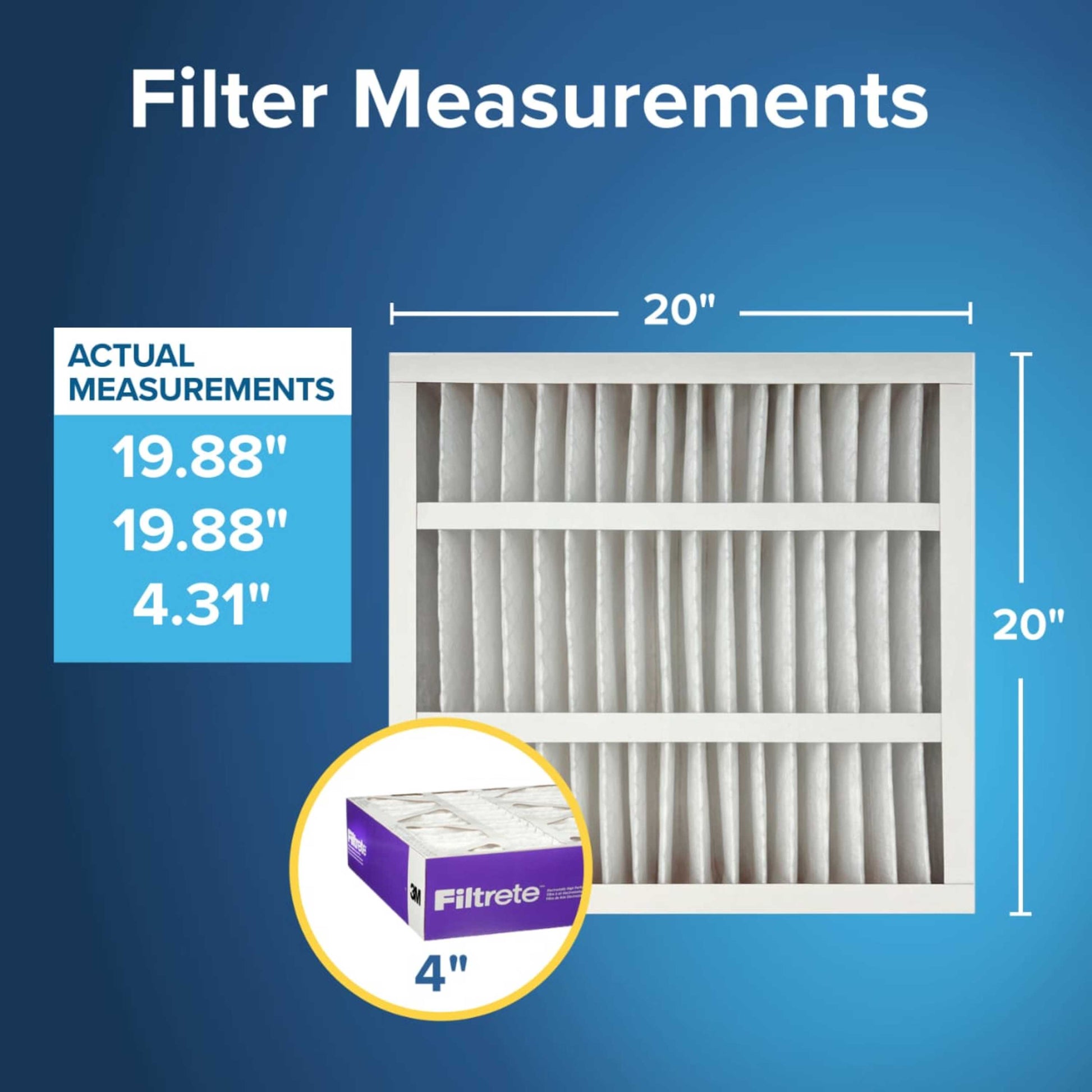 20 X 20 X 4 MERV 12 1550 MPR Allergen, Bacteria and Virus Electrostatic Pleated Air Filter