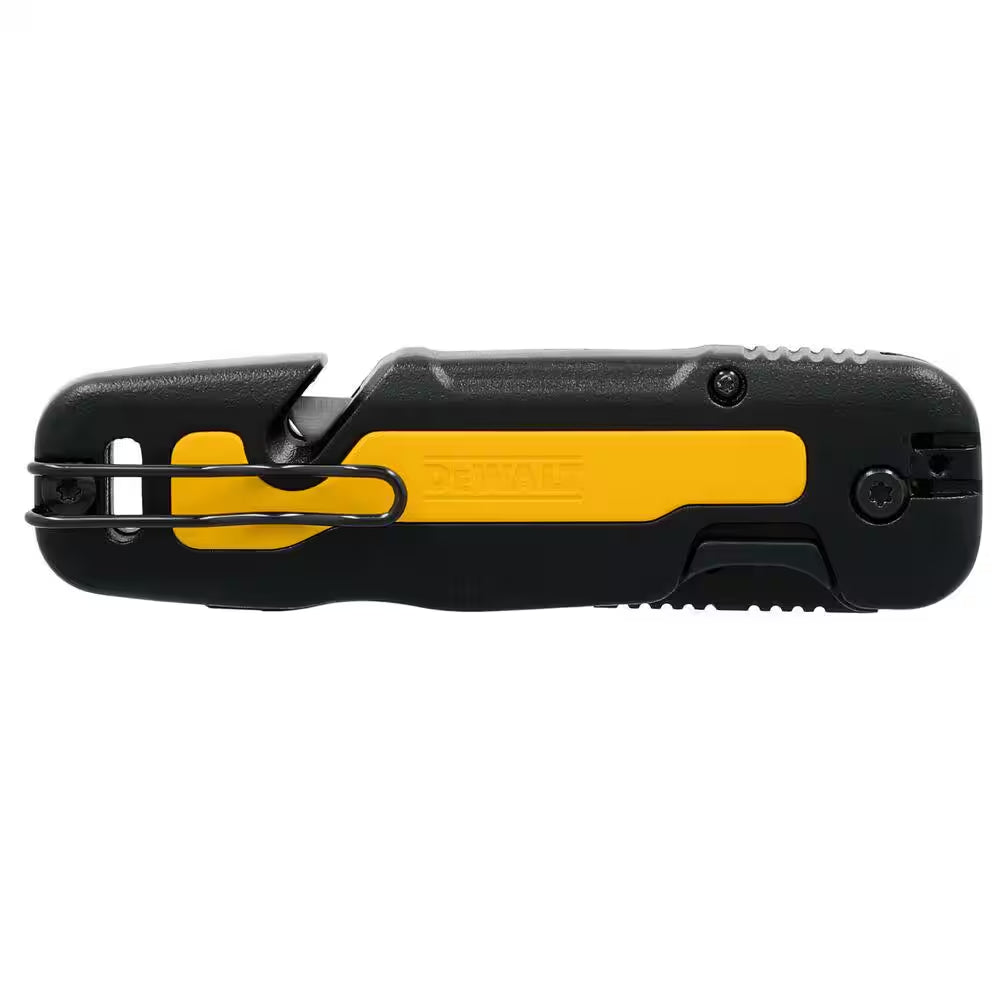 Push and Flip Folding Lock-Back Utility Knife with Blade Storage