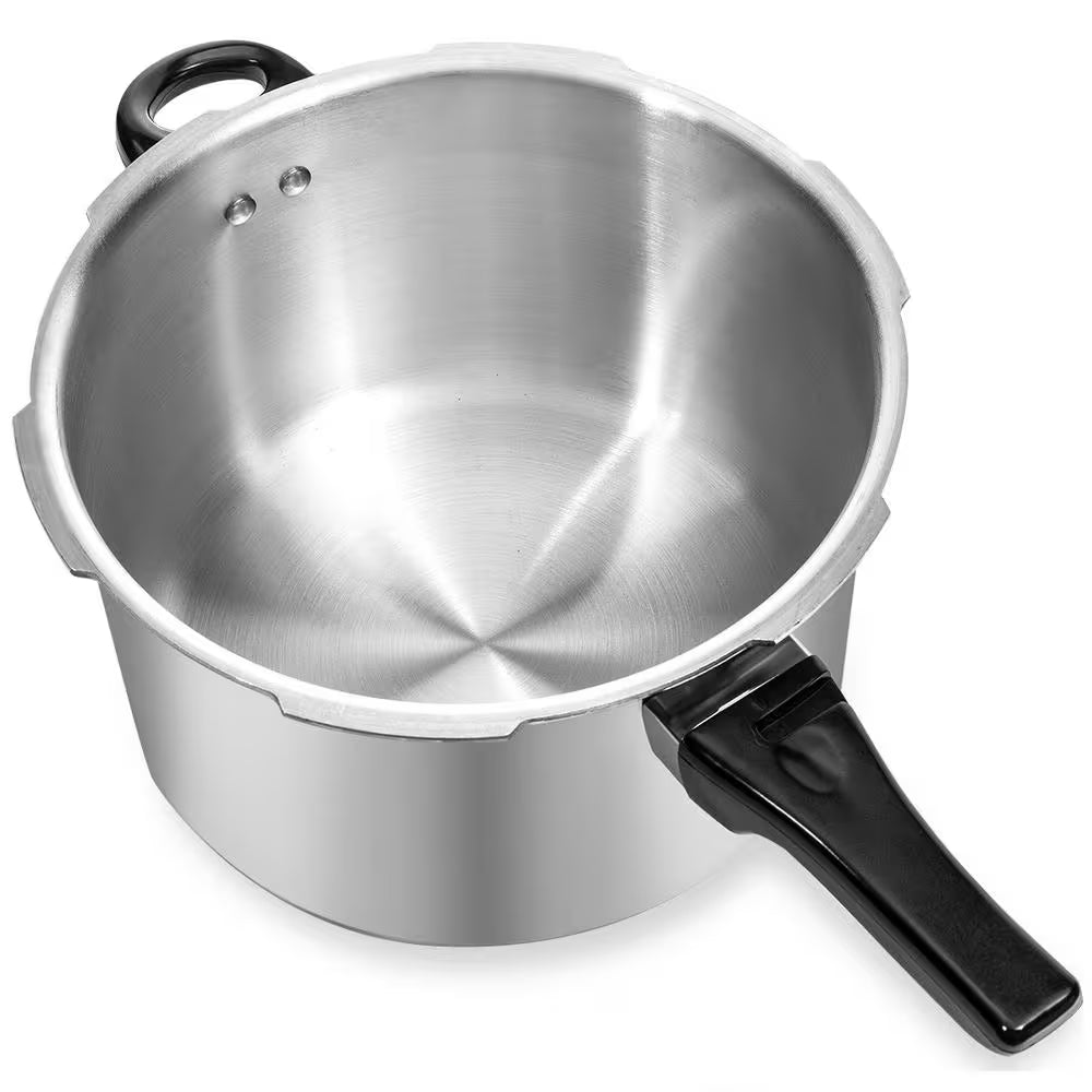8 Qt. Aluminum Stovetop Pressure Cooker Pot with Steam Release Valve