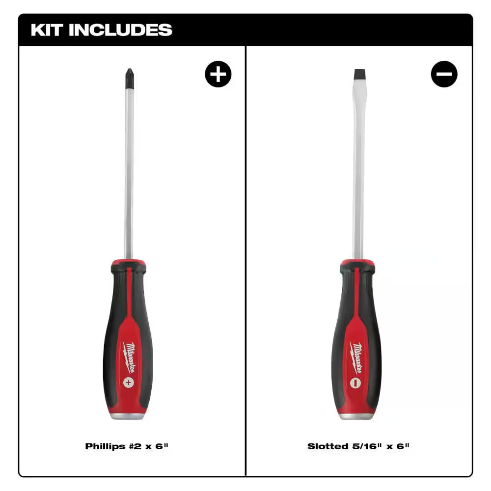 Demo Combination Screwdriver Drivers with Steel Caps (2-Piece)