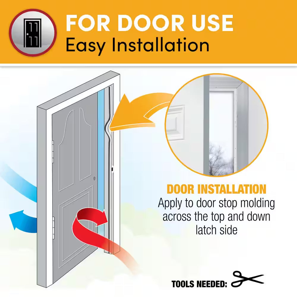 3/4 In. X 7/16 In. X 10 Ft. White High-Density Rubber Foam Weatherstrip Tape