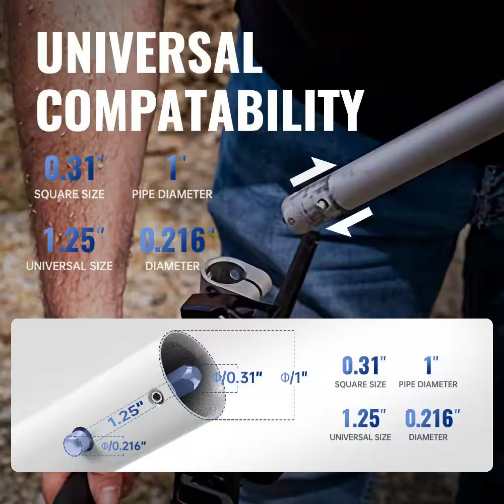 16 In. Hedge Trimmer Attachment Universal, Dual Action Articulating, Heavy Duty Steel Material, 12-Angle Positon