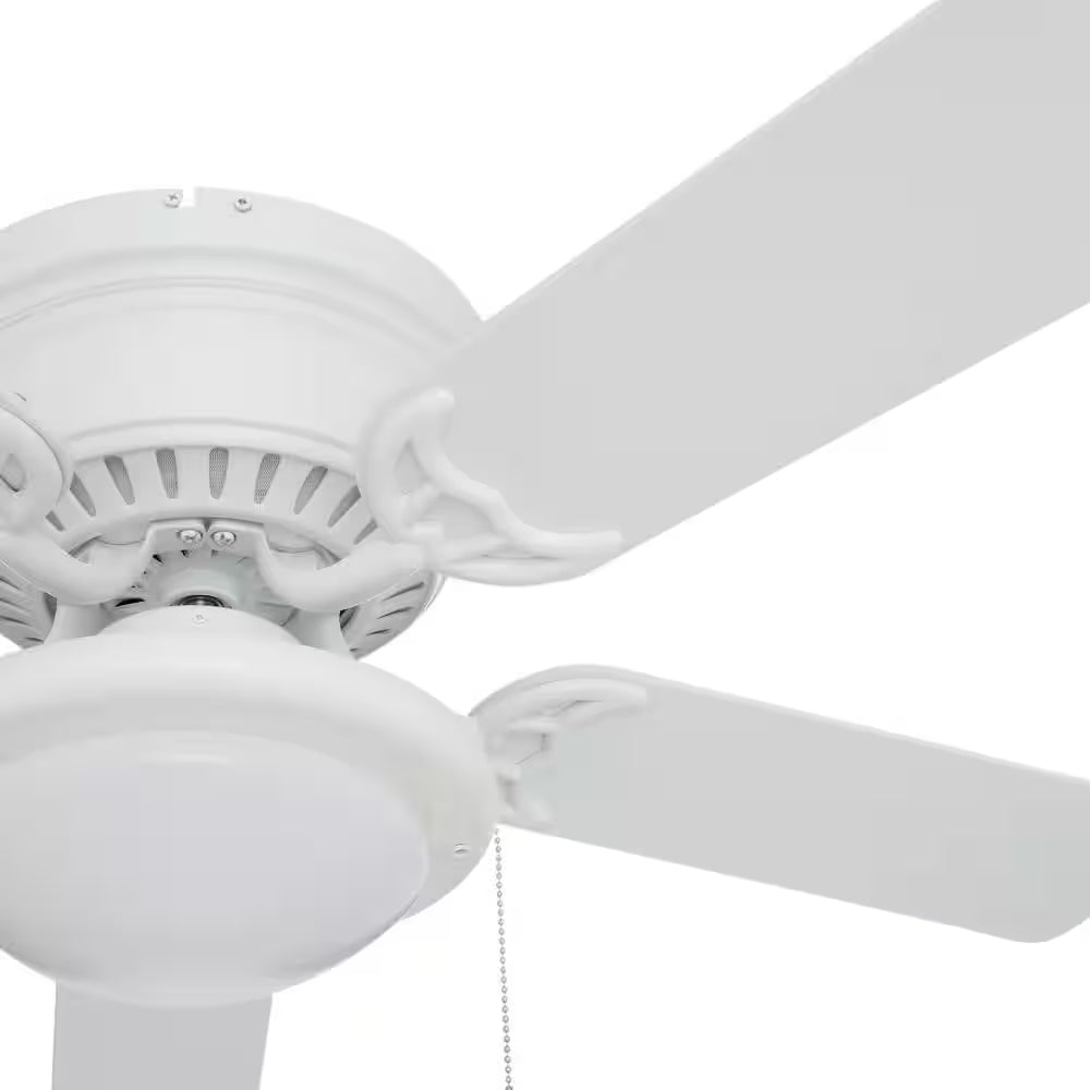 Hugger 44 In. LED Matte White Ceiling Fan
