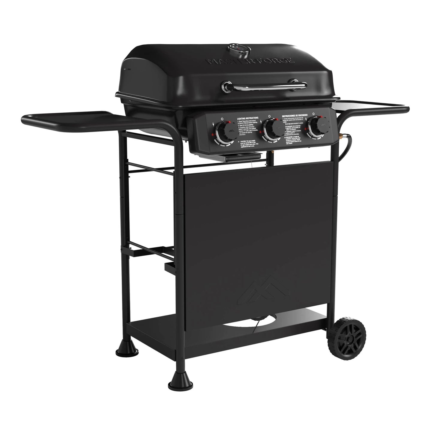 Large 550-Sq.In Black 3 -Burner Liquid Propane Gas Grill