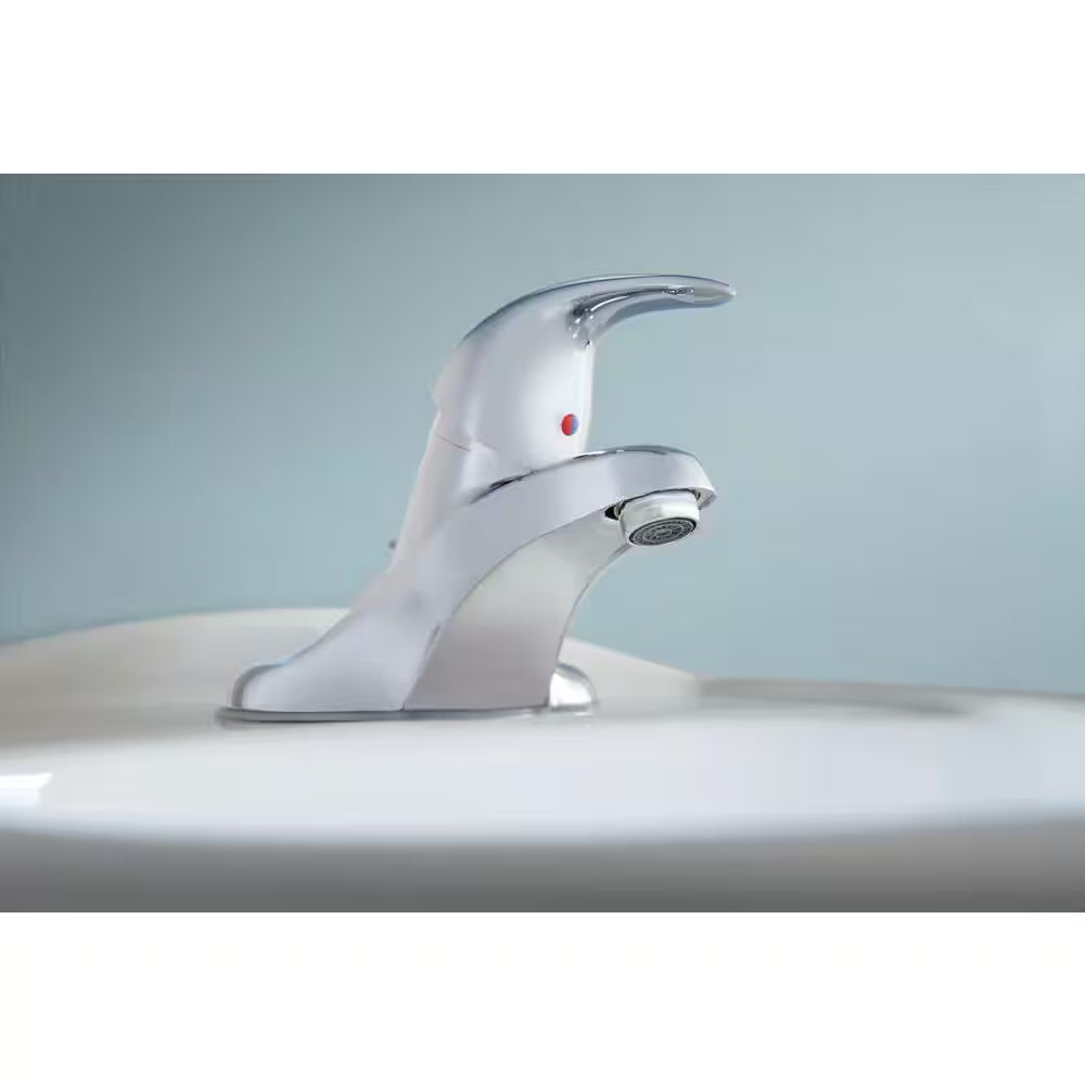 Adler 4 In. Centerset Single Handle Low-Arc Bathroom Faucet in Chrome