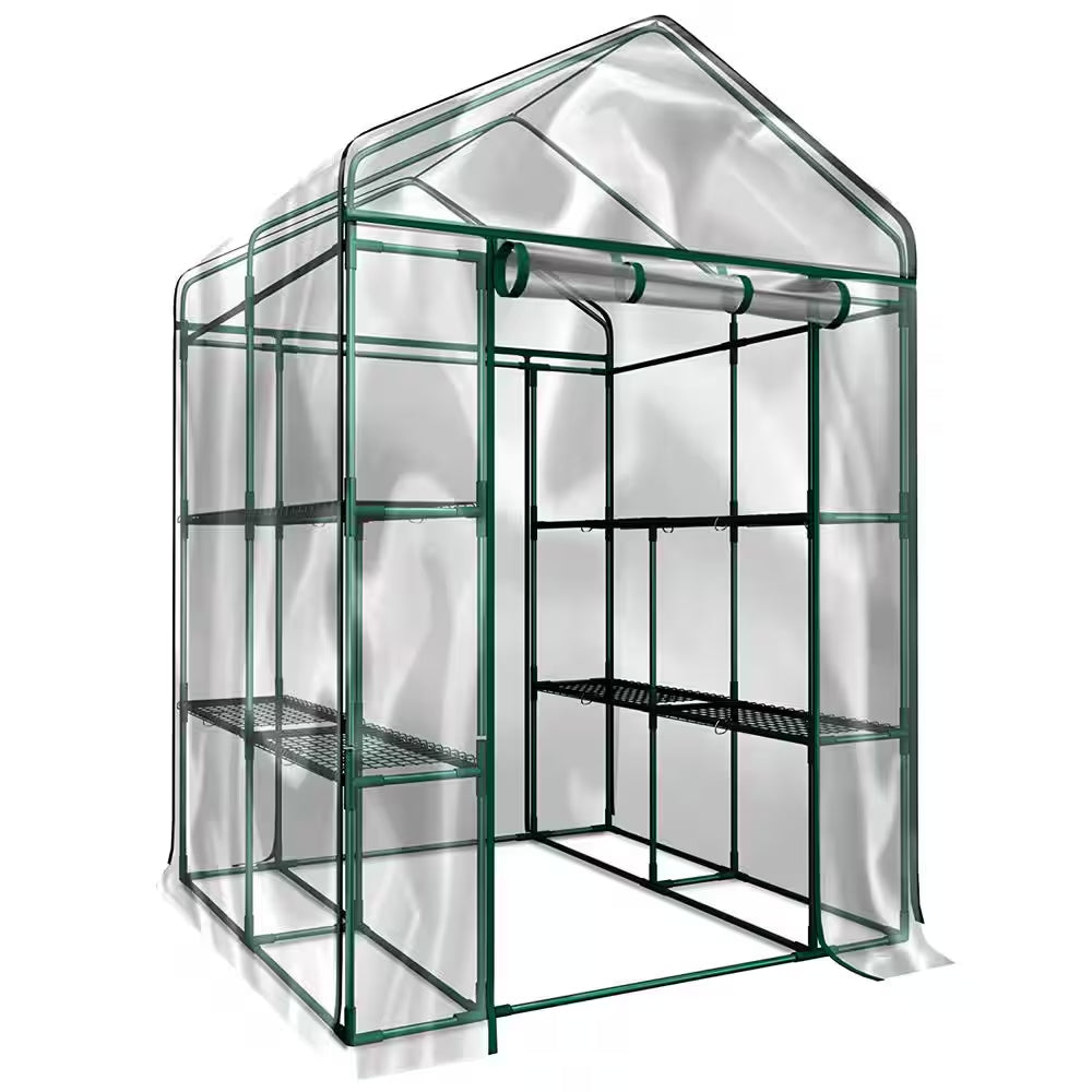 4.7 Ft. W X 4.7 Ft. D X 6.4 Ft. H Walk-In Indoor/Outdoor Greenhouse