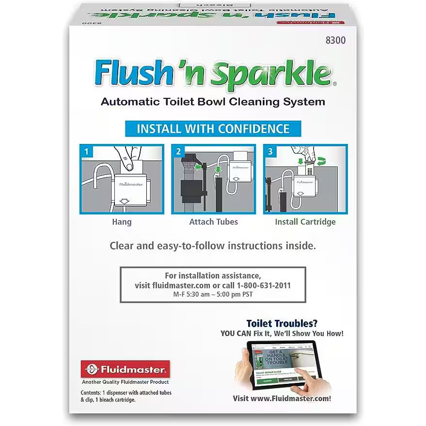 Flush 'N Sparkle Automatic Toilet Cleaning System Bleach