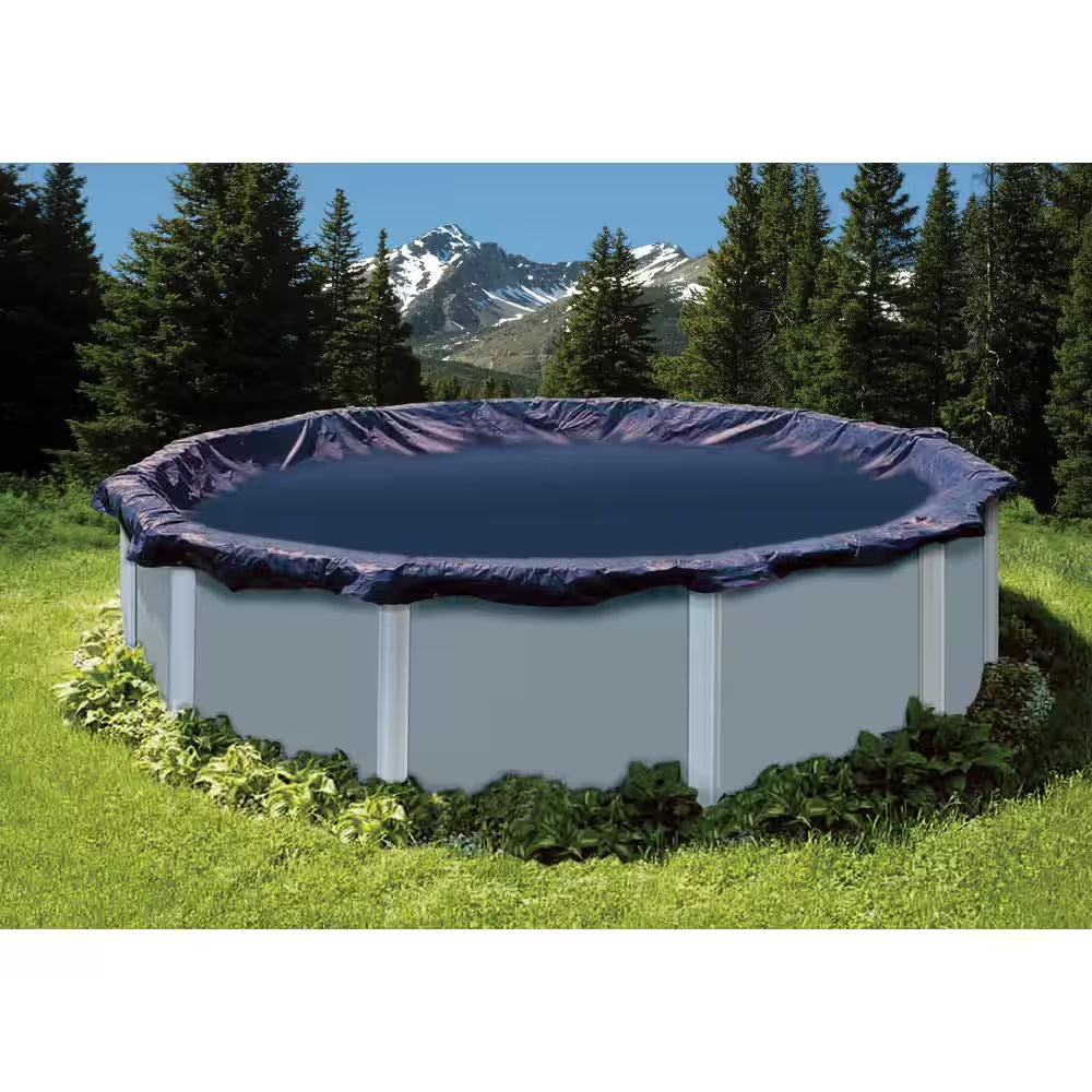24 Ft. round Blue above Ground Swimming Pool Winter Cover