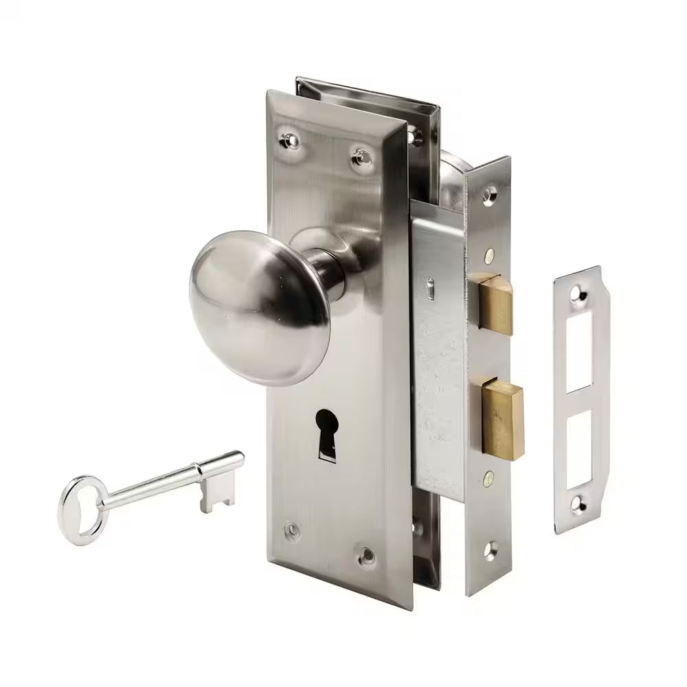 Steel, Satin Nickel, Interior Door Lock