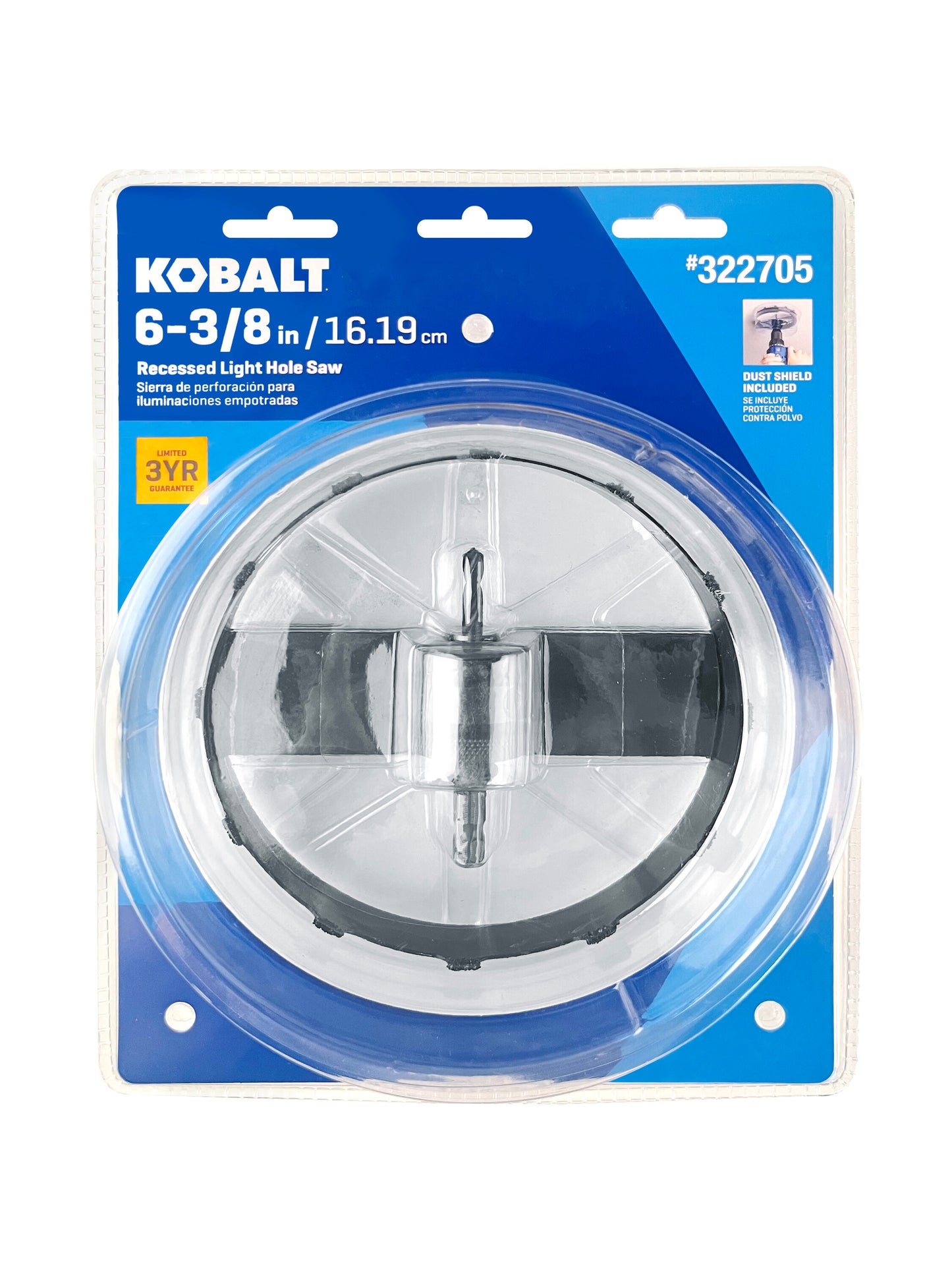 6-3/8-In Carbide-Grit Arbored Recessed Lighting Hole Saw