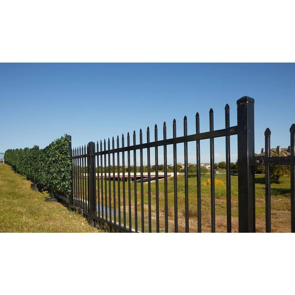 Versai Gloss Black Fence Post End Brackets (6-Pack)