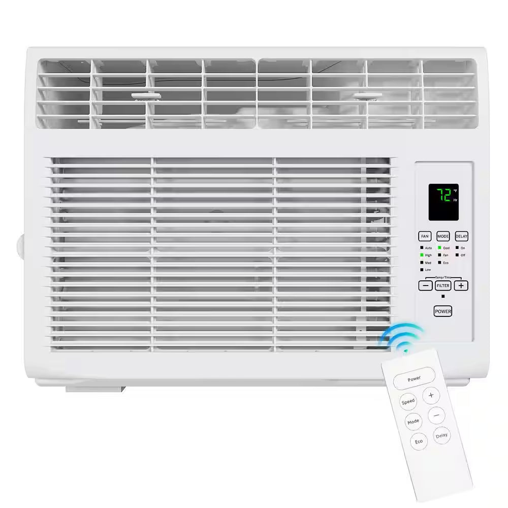 6,000 BTU (DOE) Window Air Conditioner 250 Sq. Ft. in White 115-Volt