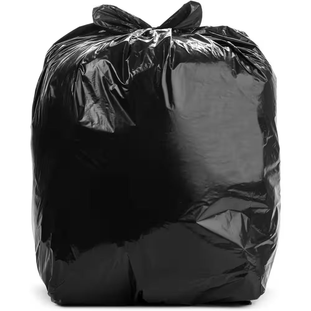 55 Gal. 2 MIL Heavy Duty Contractor Trash Bags with Flap Ties 36 In. X 56 In. with Flap, Pack of 20