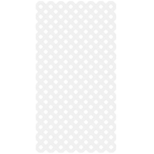 4 Ft. X 8 Ft. White Classic Diamond Vinyl Lattice Panel