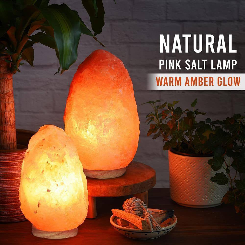Himalayan Salt Lamp, 10 In. Tall, Night Light Table Lamp, with Dimmer Switch, 4 Lbs. to 6 Lbs.