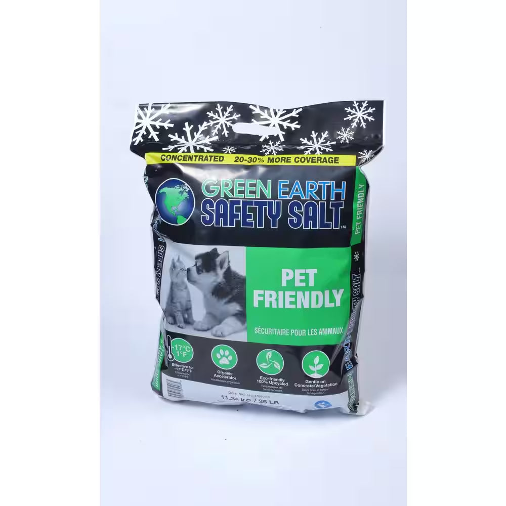 25 Lbs. Green Earth Pet Friendly Safety Salt Handle Bag