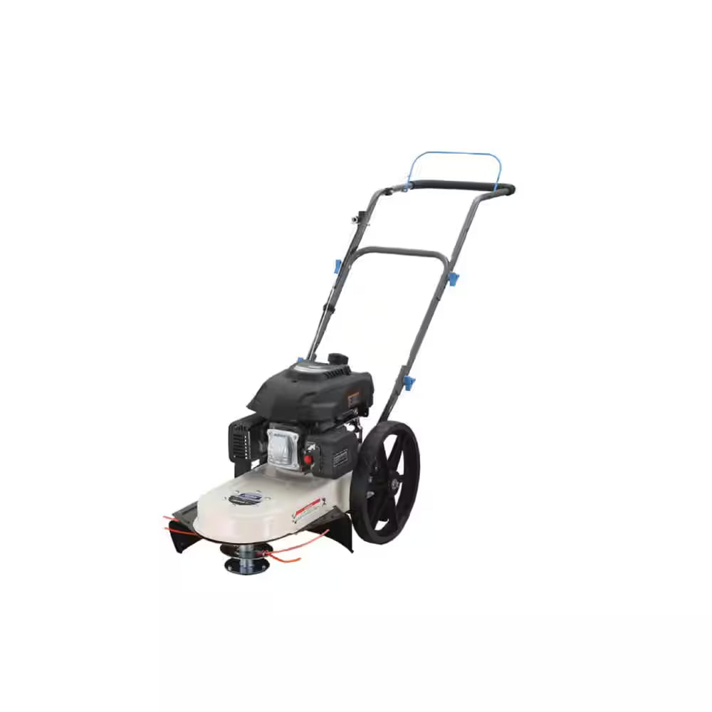 22 In. 173Cc Gas Recoil Start Walk-Behind Push Field String Trimmer Mower with Adjustable Trimmer Head
