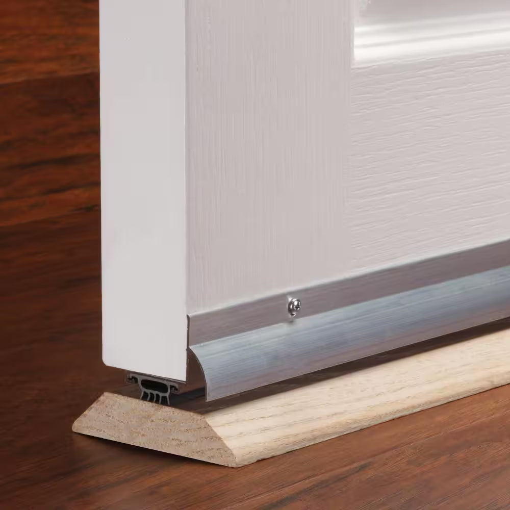 36 In. Silver Aluminum L-Shape Screw-On under Door Seal