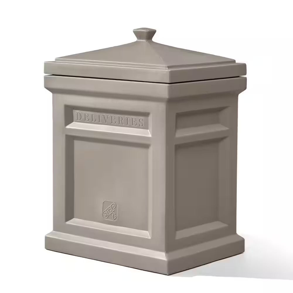 Express Package 31 In. H X 18 In. W X 23 In. D Resin Square Outdoor Delivery Box Mocha