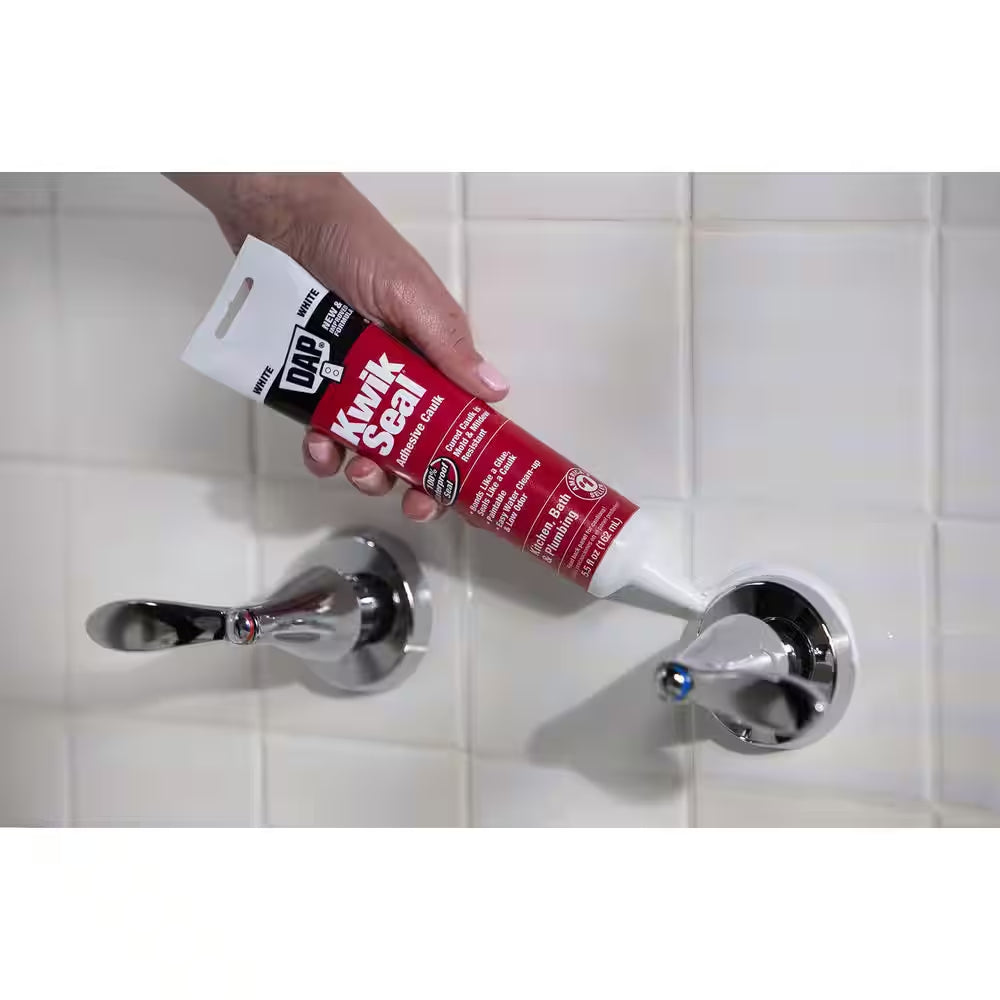 Kwik Seal 5.5 Oz. White Kitchen and Bath Adhesive Caulk
